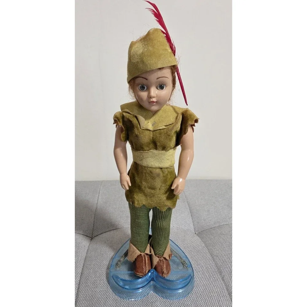 Vintage 1950s Walt Disney Peter Pan Duchess Doll w/Knickerbocker Stand VguC